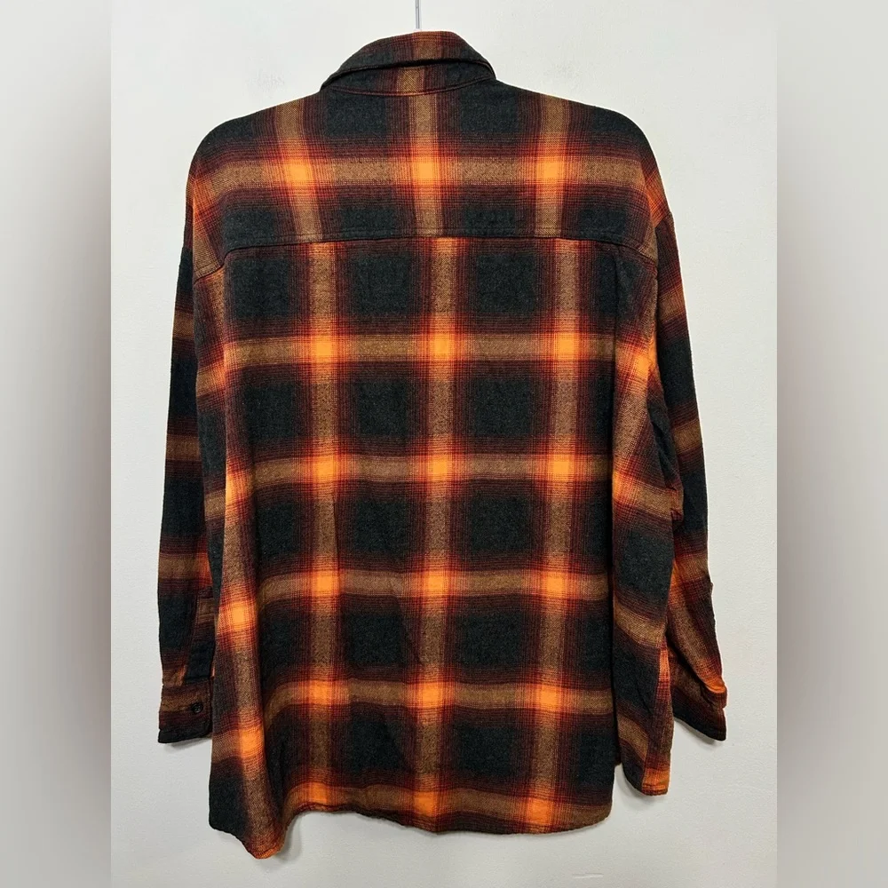 Old Navy Plaid Flannel Boyfriend Shirt Taylor Swift Evermore Womens Size XXL - Picture 8 of 11